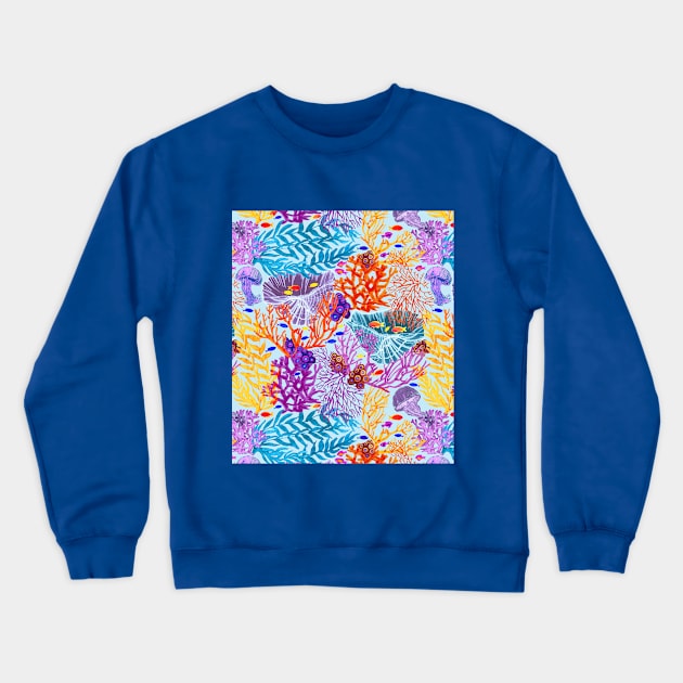 Colorful Underwater World Crewneck Sweatshirt by MitaDreamDesign